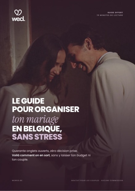 La couverture du guide wewed, organiser son mariage en Belgique sans stress