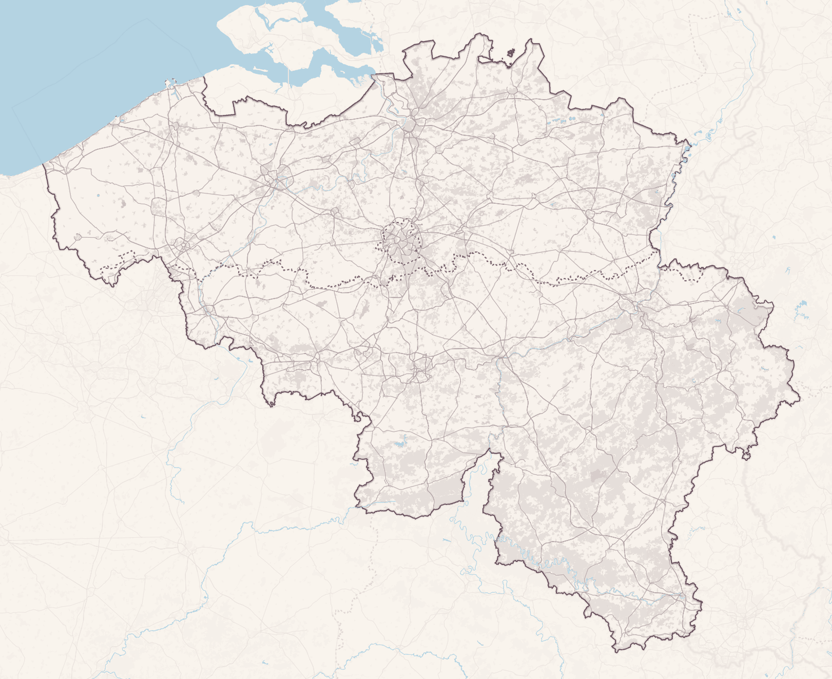 Carte de la Belgique avec les prestataires wed.